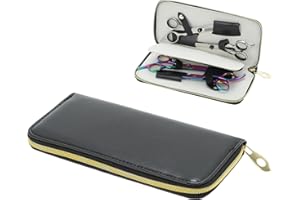 VOCOSTE Barber Scissors Pouch Bag, Fit for Below 6.5 in Shear, Hair Scissor Shears Cases for Hair Stylists, Can Hold 4 Scissor, Black