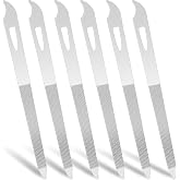 6-Piece Stainless Steel Nail File Set with Cleaner Tip - Double Sided, Durable, Professional Diamond Buffer for Natural Nails