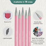 KnitPro Zing Double Pointed Needles 6in 6.50mm Nail Free Aluminium view 3