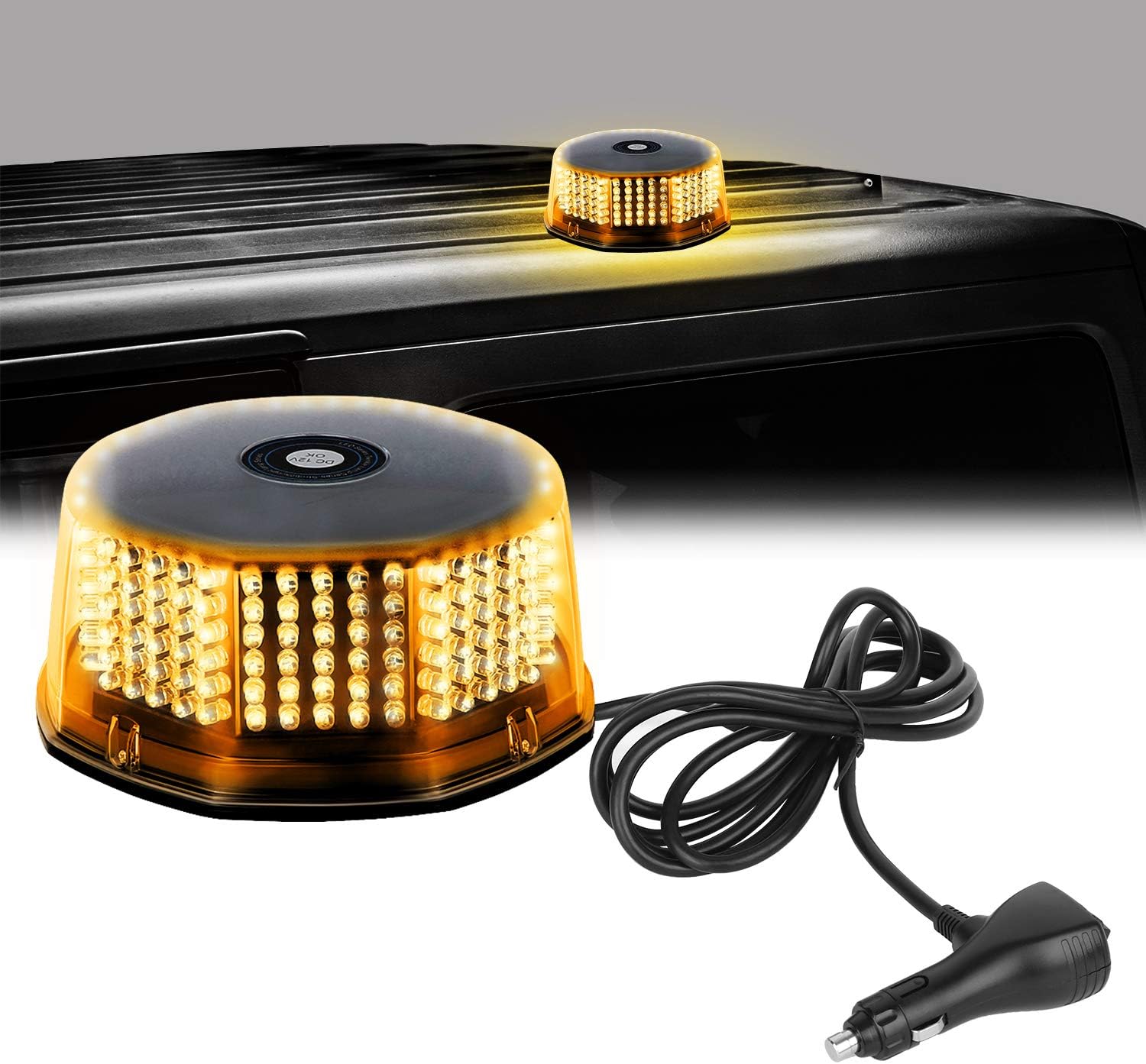 Amber Roof Top 240 LED Strobe Light 15W Car Truck Emergency Beacon