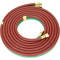 15 FEET Grade T - 1/4" OxyFuel Welding & Cutting Twin Hose with BB Fittings - SÜA