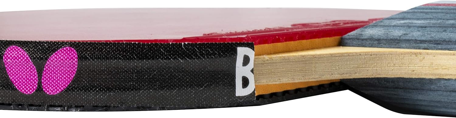 Butterfly Andrzej Grubba Blade & Sriver EL Rubber Shakehand Table Tennis Racket - Pro-Line Series - Controlled, Balanced Attack From Both Sides - Recommended For Advanced Level Players : Sports & Outdoors