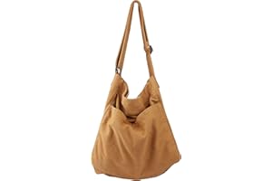 NATINSA Canvas Hobo Crossbody Shoulder Tote Bag for Women and Men W/Multi-pocket Casual Purse Messenger Bags Travel Work