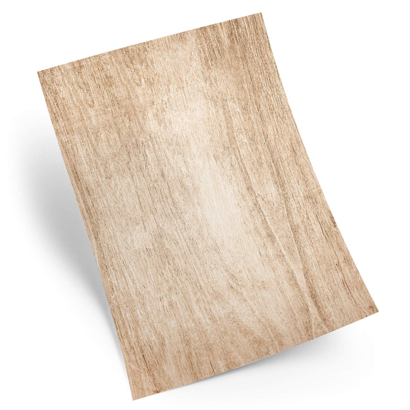Logbuch-Verlag A5 Paper 100 Sheets Wood Look Design Beige, Brown Printer Paper for Crafts Writing