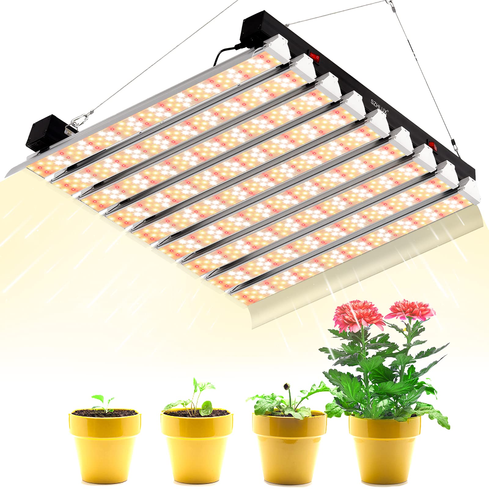 Mua SZHLUX 400W LED Grow Light 4×4ft Coverage Dual Switch Full Spectrum ...