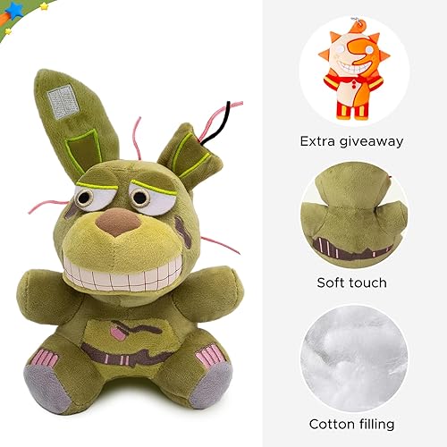MIGELIN FNAF Plushies Set, 7-Inch Freddy Fazbear and Springtrap