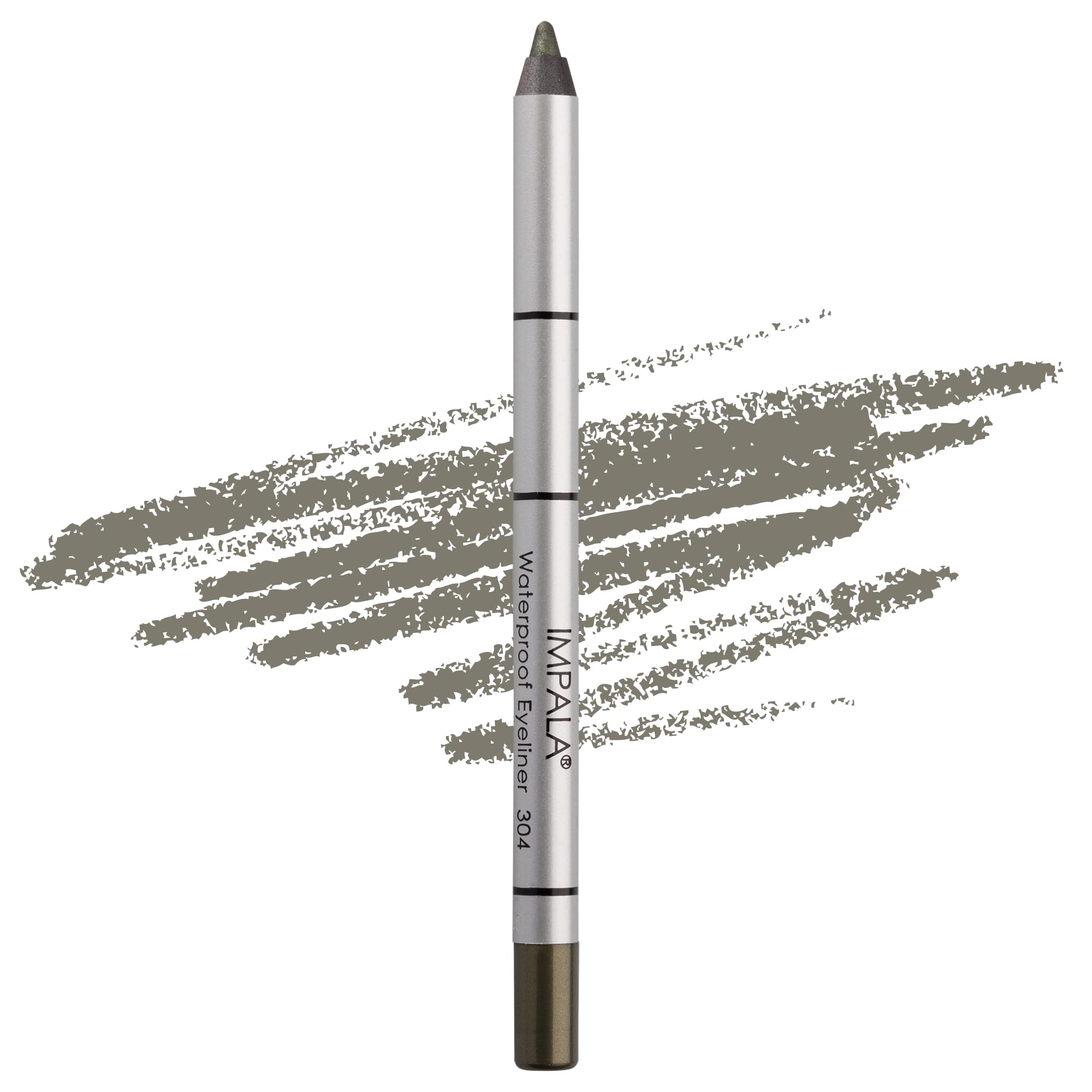 IMPALA | Creamy Waterproof Pistachio Green Eyeliner Pencil 304 | Defined Contour or Smokey Effect | Dense and Creamy Texture, Easy to Apply | Bright, Long-Lasting, and Water-Resistant Color