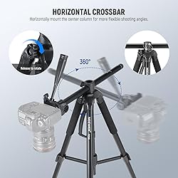 NEEWER Basic 74" Video Tripod Monopod, 3 Way Pan