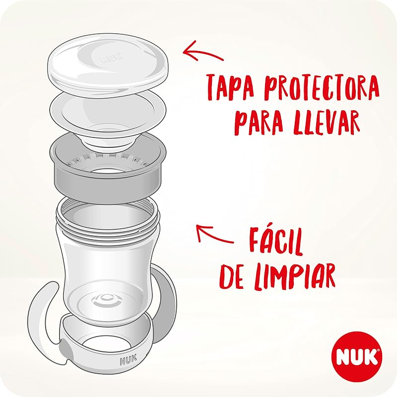 Mini Magic Cup Night taza para sorber | +6 meses | 160 ml | Borde a prueba de derrames de 360° para beber desde cualquier lado | Brilla en la oscuridad | Sin BPA | León (azul) | 2 unidades.