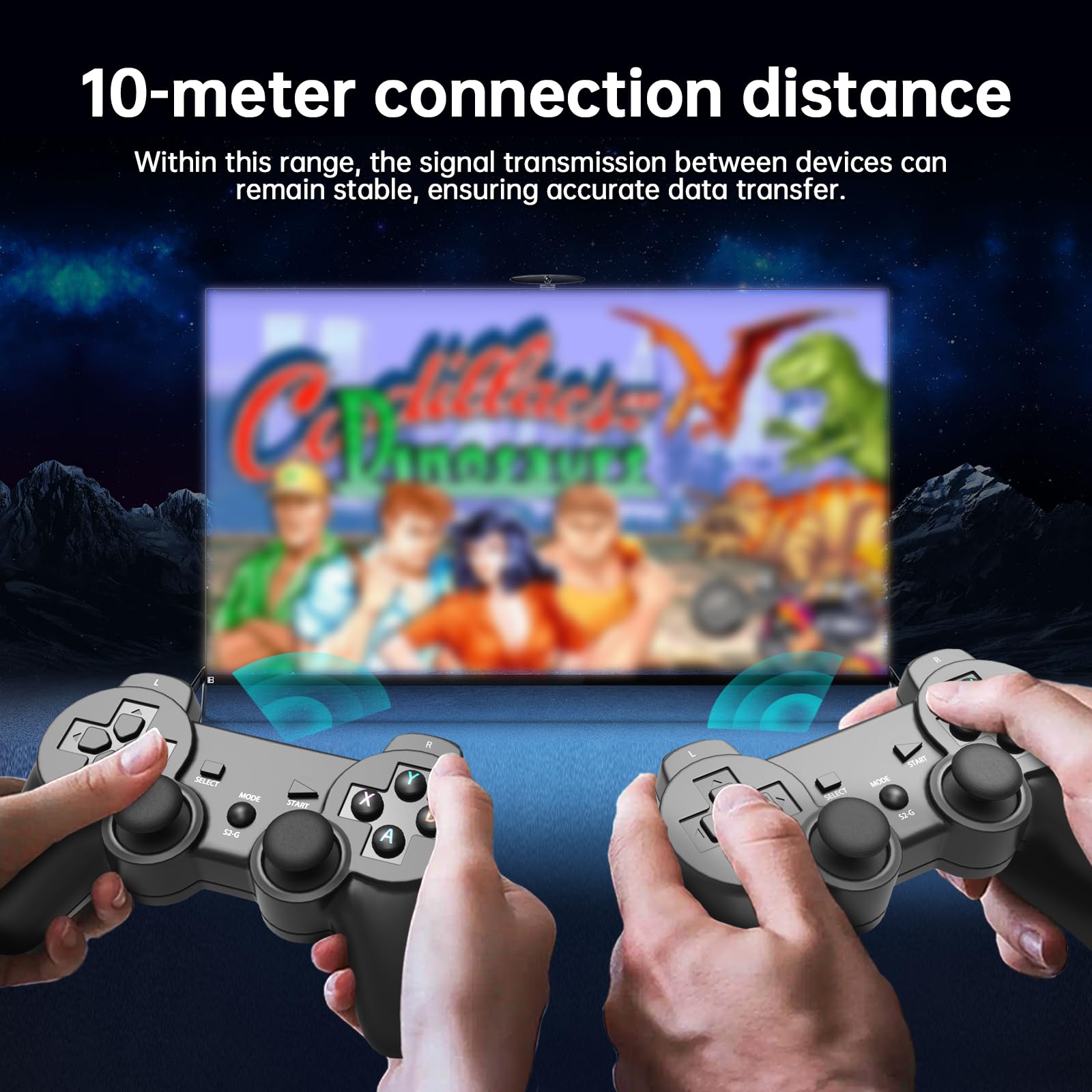 Retro Game Console 20000+ Games,64GB,4k Definition,Game Stick with Built-in 9 Emulators&Dual 2.4G Wireless Controllers,Plug and Retro Play Video Games for TV.