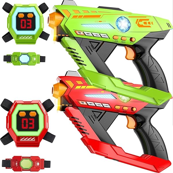 CHEERCREW GUN TOY SET OF 2 RECHARGEABLE WITH...