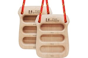TWO STONES Portable Hangrboard Rock Climbing | Lightweight Climbing Hangboard as Climbing Training Board for Rock Climbers as Gift