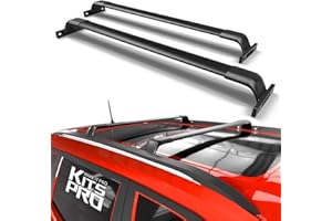 KitsPro 260lb Roof Rack Cross Bars for 2018-2025 Jeep Compass (ONLY FIT Factory Flushed Side Rails), Matte Black Heavy Duty Aluminum Cargo Crossbar