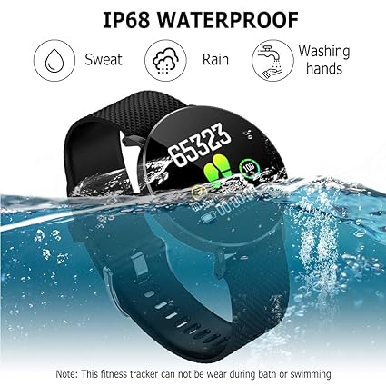 Gearlifee Fitness Tracker, IP68 Waterproof Reloj Pulsera con ...