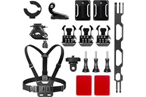 AKASO Action Camera Bike Kit Compatible for EK7000/EK7000 Pro/Brave 4/Brave 4 Pro/Brave 7 LE/Brave 7/Brave 8/V50X/V50 Pro/V50 Elite/GoPro Hero 11 10 9 8 7/DJI/Apexcam Action Camera