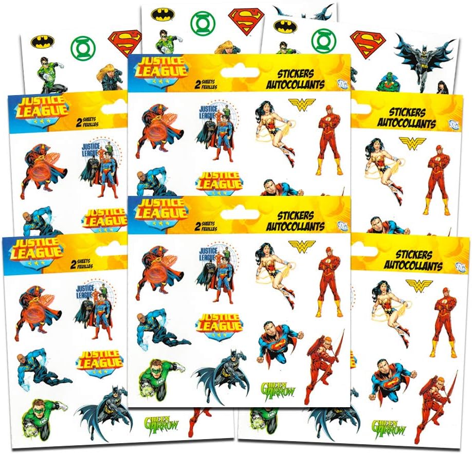 Amazon Com Justice League Stickers Party Favors Pack 128