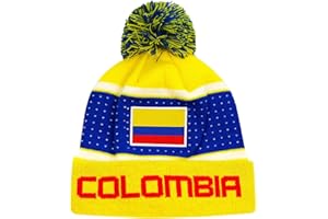 Icon Sports Country Soccer Beanie – Adult Official National Football Team Flag Knit Winter Warm Pom Cap Hat for Men Women