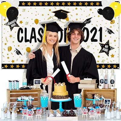 Buy Graduation Banner Extra Large 78 X 45 Class Of 21 Graduation Backdrop Banner 21 Graduation Party Decorations Supplies 21 Congrats Grad Photo Booth Backdrop Online In Hungary B07p7pnbrx