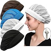 4 or 8 Pack Chef Hat Kitchen Cooking Chef Cap Adjustable Food Service Hair Nets Reusable Washable Mesh Bouffant Beanie