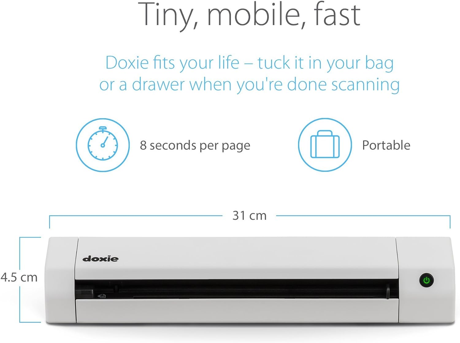 Doxie Go SE - The Intuitive Portable Scanner with Rechargeable Battery and Amazing Software : Office Products