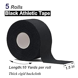 ADMITRY Athletic Tape,5 Pack Black Sports