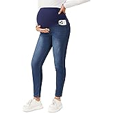 BRATUC Maternity Jeans for Women Stretchy Skinny Maternity Pants Comfy Slim Pregnancy Denim Pants with Pockets