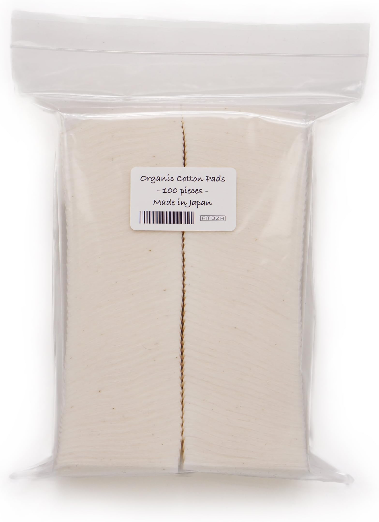 Japanese Organic Cotton Pads 100 pieces 100% Organic Unbleached [Made in Japan] (1 Pack)