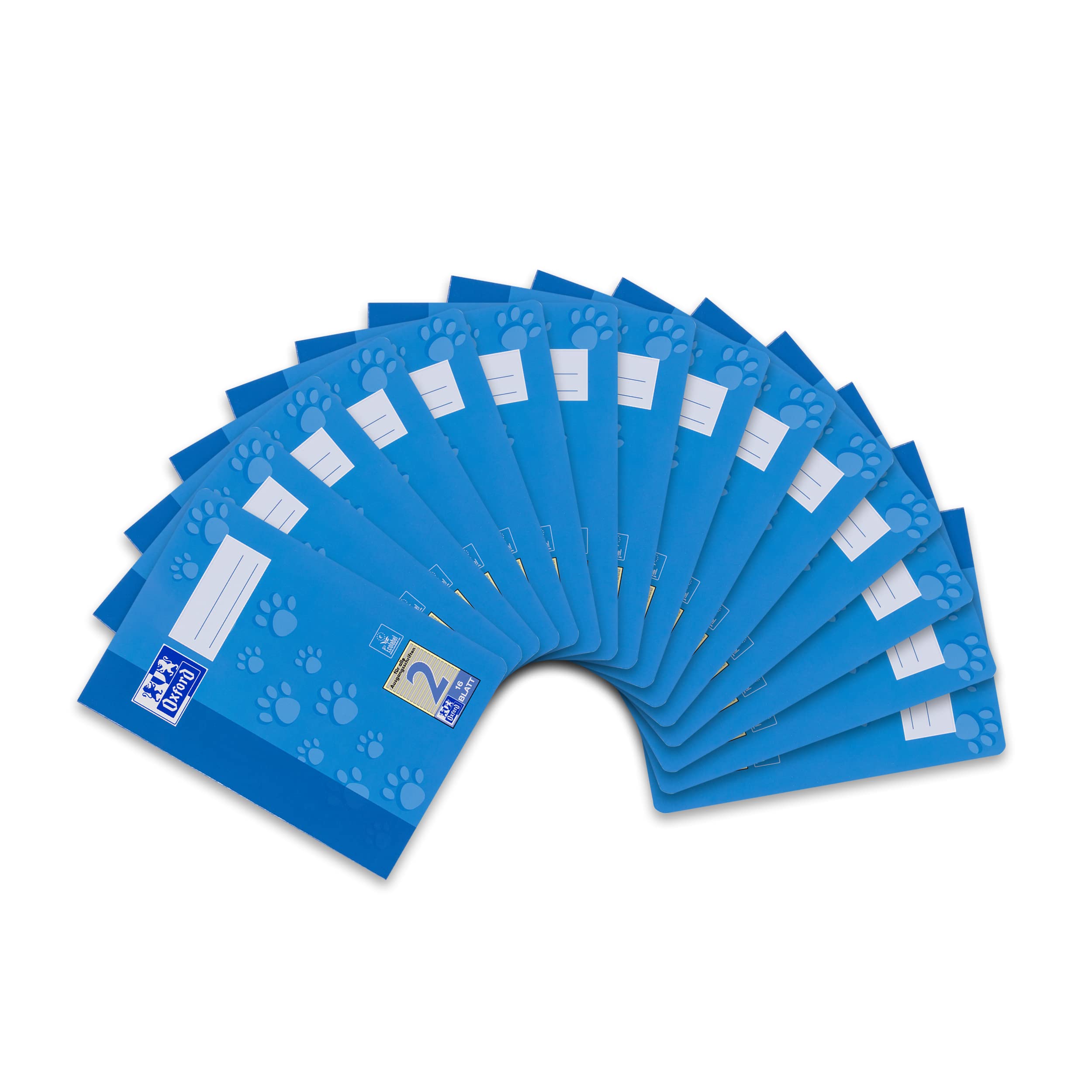 Oxford 100050407 Exercise Book A5 Type 2 Ruling (Year 2) 90 GSM Optic Paper 16 Sheets Pack of 15 Blue