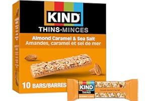 KIND THINS Almond Caramel & Sea Salt, Gluten Free Bars, 21g Bar (10 Count)