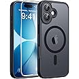 FNTCASE for iPhone 17 Phone Case: Magnetic Translucent Matte [Full Covered Camera Protection] [Screen Protector] Military Gra