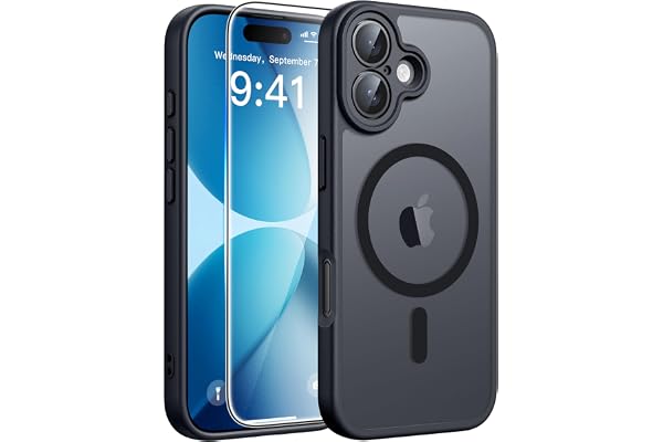 FNTCASE for iPhone 17 Phone Case: Magnetic Translucent Matte [Full Covered Camera Protection] [Screen Protector] Military Gra