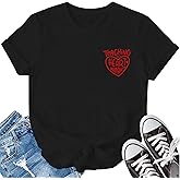 LBP Valentine's Day Shirt for Women Valentines Day Teacher T-Shirt Teaching is Heart Work Tee Tops