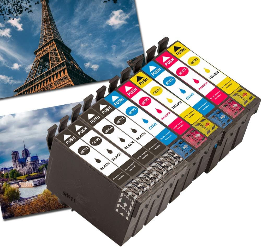 Karl Aiken Multipack of 603 XL Ink Cartridges for Epson Expression Home XP-3100 XP-4100 XP-3105 XP-4105 Workforce WF-2810 WF-2830 WF-2835 WF-2850 Printers