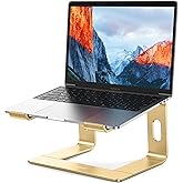 BESIGN LS03 Aluminum Laptop Stand, Ergonomic Detachable Computer Stand, Riser Holder Notebook Stand Compatible with Air, Pro, Dell, HP, Lenovo More 10-15.6" Laptops, Gold
