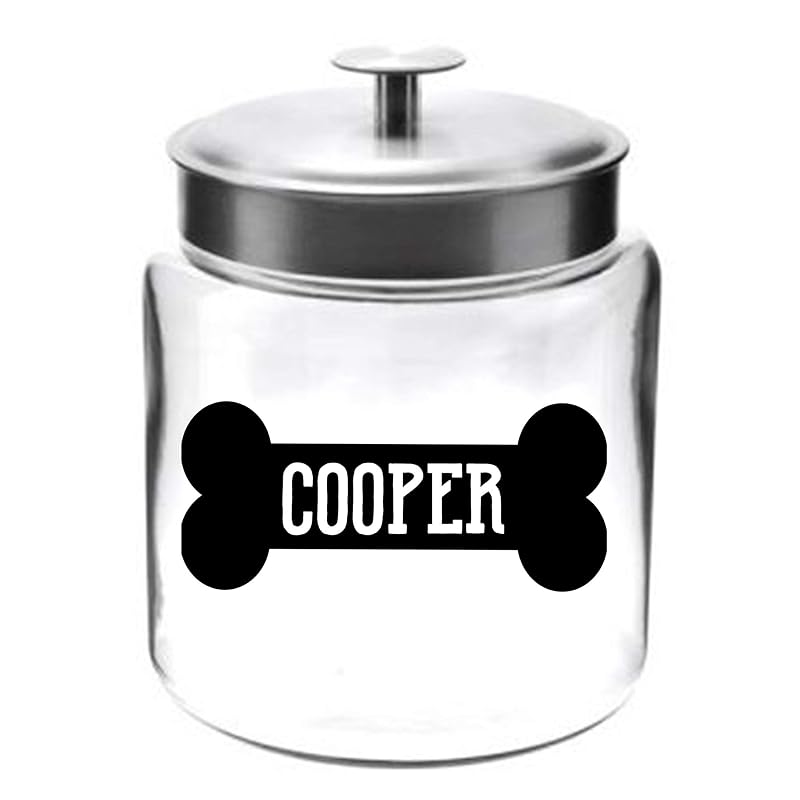 Personalized Dog Treat Jar Glass Jar with Seal Made in
