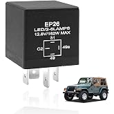SYudwen 4 Pin EP26 LED Turn Signal Flasher Relay, Compatible with Chrysler Grand Voyager 1995, D0dge Neon 1995-1999, 1993-1995 Caravan, Jp TJ 1997-2000 etc, Hazard Warning Flasher Replace OE #56009339
