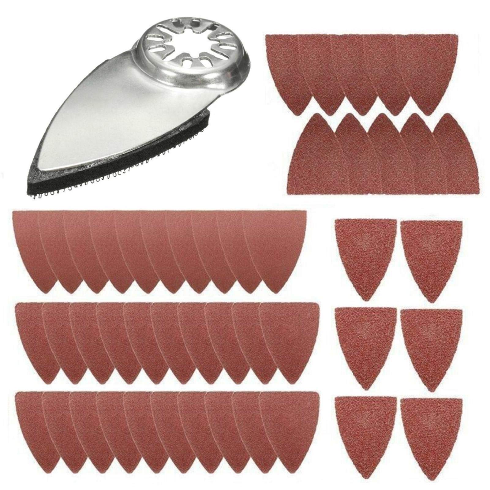 Finger Sanding Sheets Sand Disc Kit, Oscillating Saw Sanding Kit Triangle Sanding Pad, Close Finger Sand Disc Polishing Finger Sandpaper Set