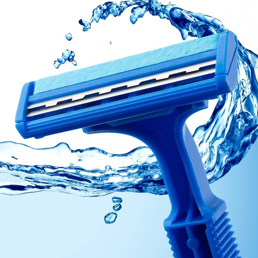Women's Stainless Steel Disposable Twin Blade Moisture Strip Shaving