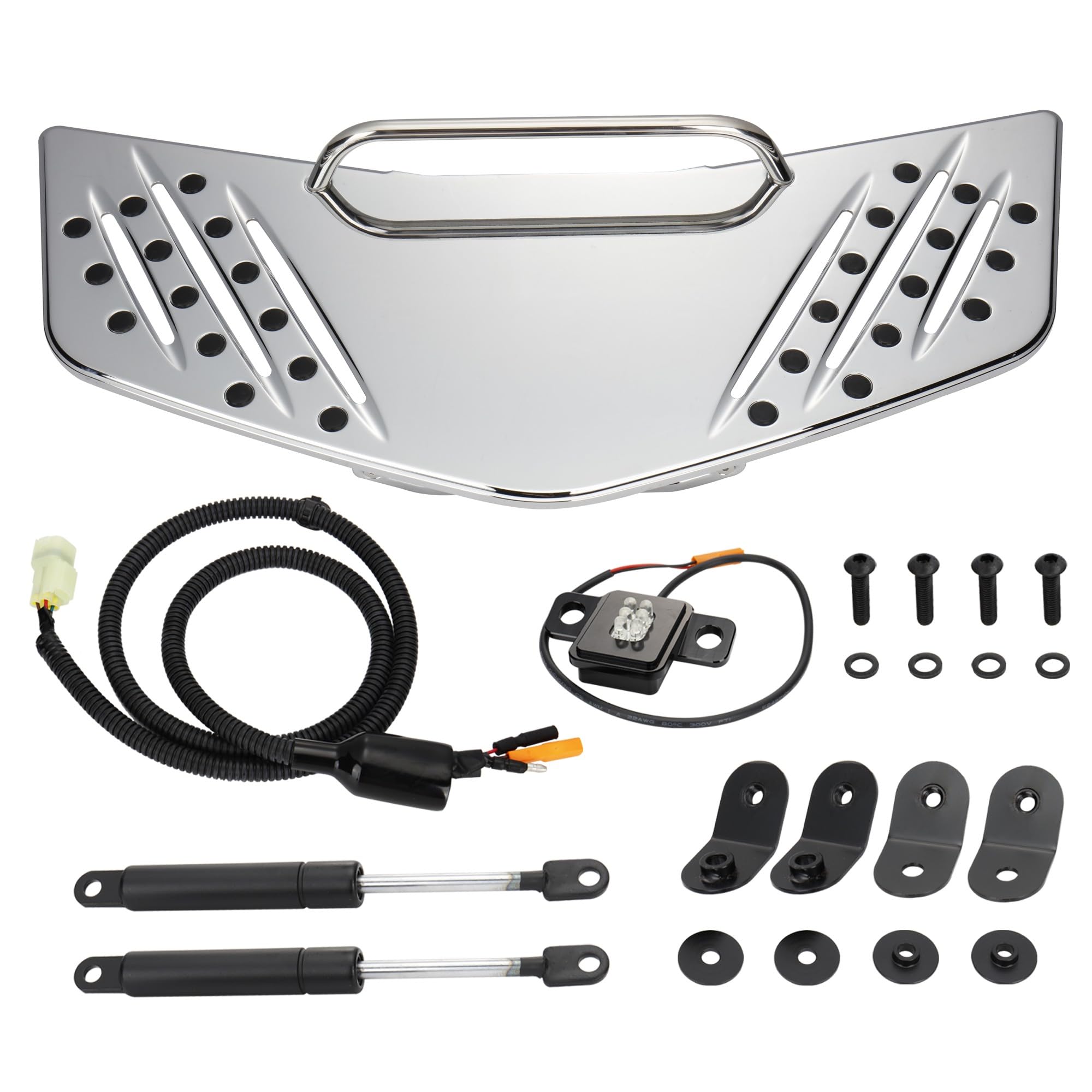 Photo 1 of MoKitDora Rear Tour Pack Trunk Top Luggage Rack with LED Light for 2018-2021 Goldwing GL1800 Models w/Trunk, Chrome