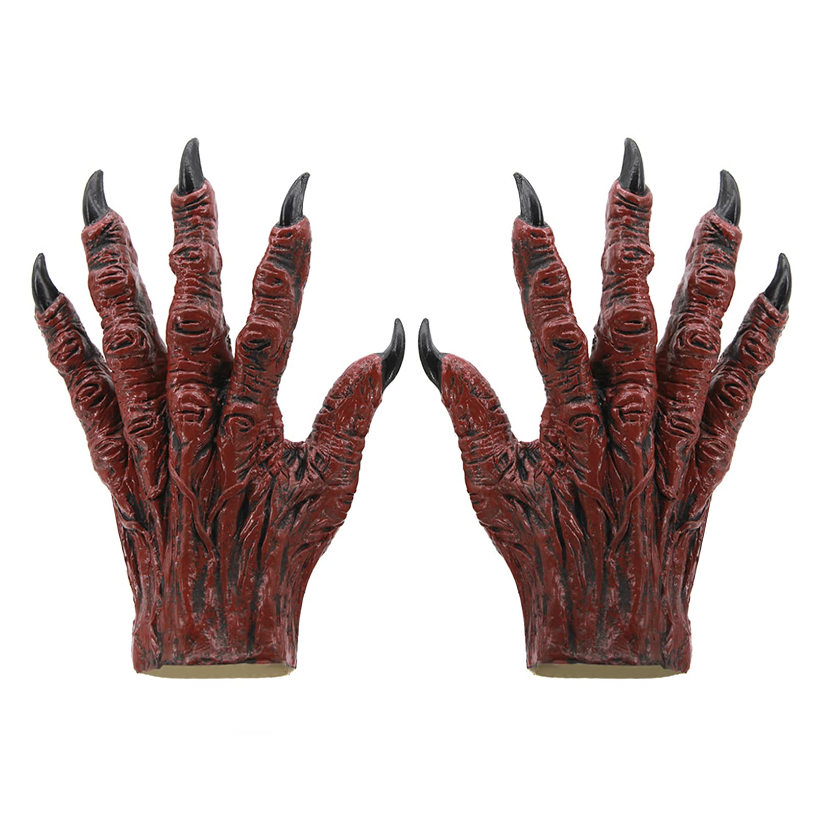 Faxianther Halloween Horrific Demon Devil Gloves for Adults & Teens - Bloody Death Vampire Witch Wizard Wolf Paw Claw Gloves - Fancy Dress Party Cosplay Props Costume Accessory — image 1