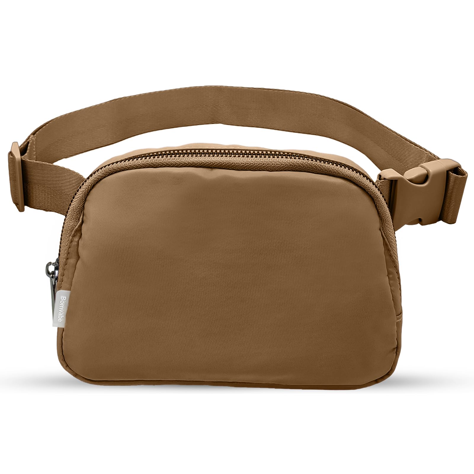 Bomvabe Brown Fanny Pack for Women Teens Girls, 1L Everywhere Belt Bag with Adjustable Strap 32" to 51", Small BumBag for Ladies with Multi Pockets, Crossbody Bag Lightweight for Travel Sport Running — image 1