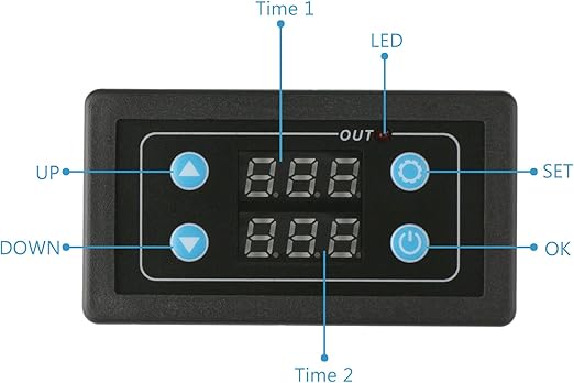 Timer Relay Drok Digital Led Display Relay Switch Panel Ac 85 265v 220v Timing Delay Cycle On Off Control 0 999ms 0 999s 0 999m 0 999h Adjustable