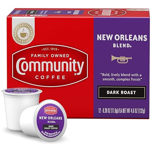 Community Coffee New Orleans Blend 36 Count Coffee Pods, Special Dark Roast, Compatible with Keurig 2.0 K-Cup Brewers, 12 Count (Pack of 3)