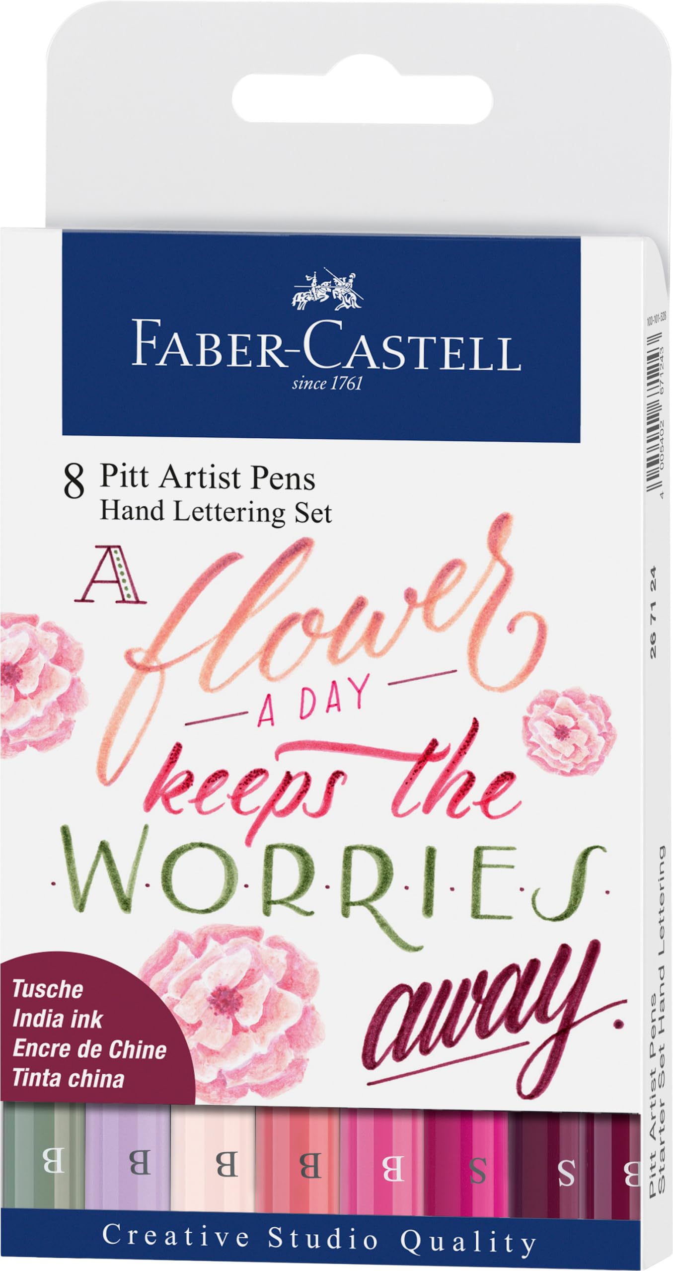 Faber-Castell Creative Studio Pitt Artist Pen India Ink, Pinks, Art, Craft, Drawing, Sketching, Home, School, University, Colouring