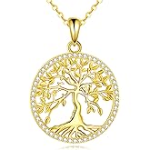 URONE Tree of Life Necklace for Women Sterling Silver Tree of Life Pendant Jewelry Gifts for Women Mom