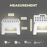 Utopia Home 9 Inch Folding Step Stool, 330 lbs Capacity, Anti-Slip, White view 3