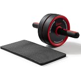 Sunny Health &amp; Fitness Ab Roller Exercise Wheel for Core Training | Comfortable Handle Grips, Abdominal Exercises, Core Training, Targets Abs Hip Flexors Shoulders Obliques &amp; Back Muscles