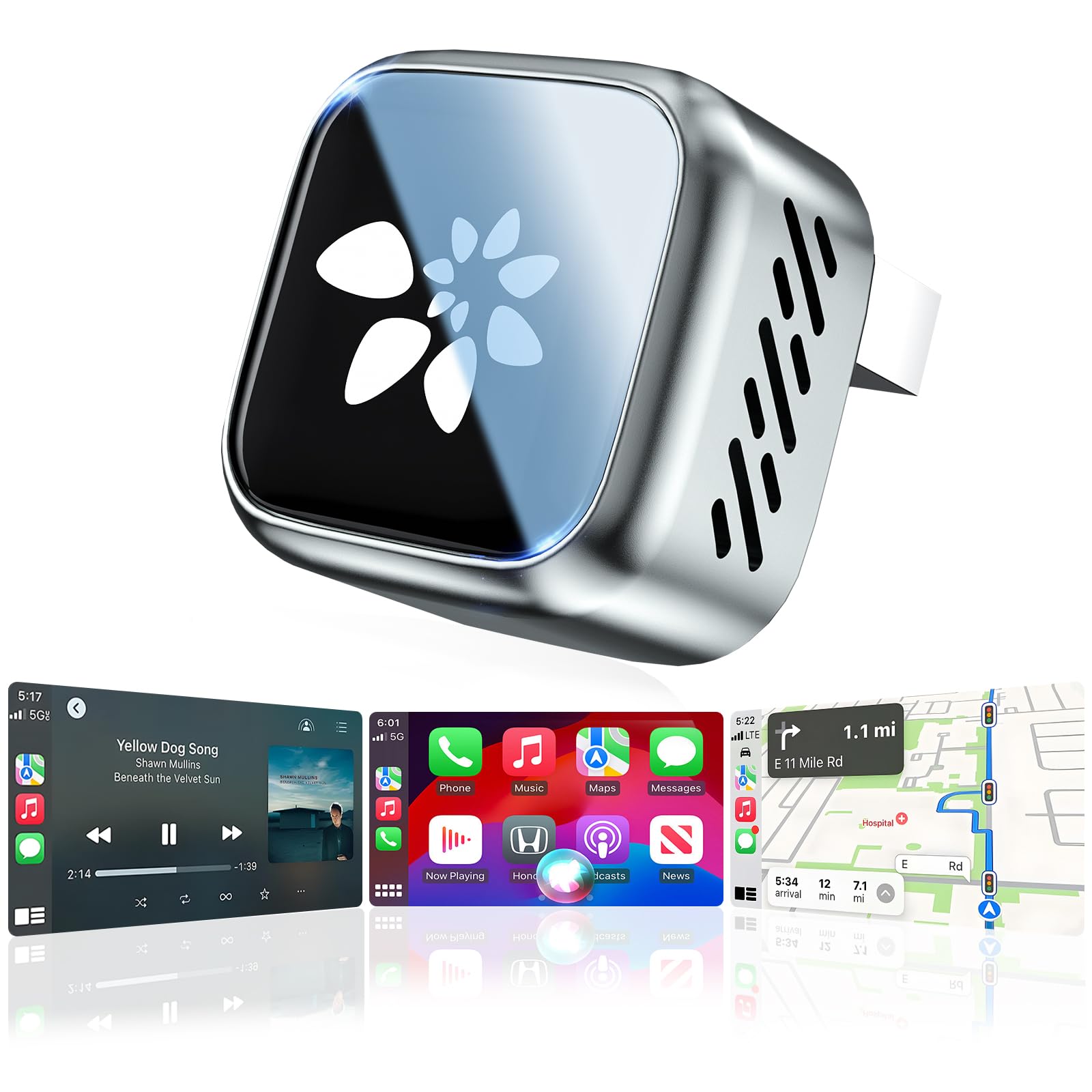 Photo 1 of 2-in-1 Mini CarPlay Adapter for iPhone,Plug & Play for 2016+ Cars with USB-A/USB-C Ports