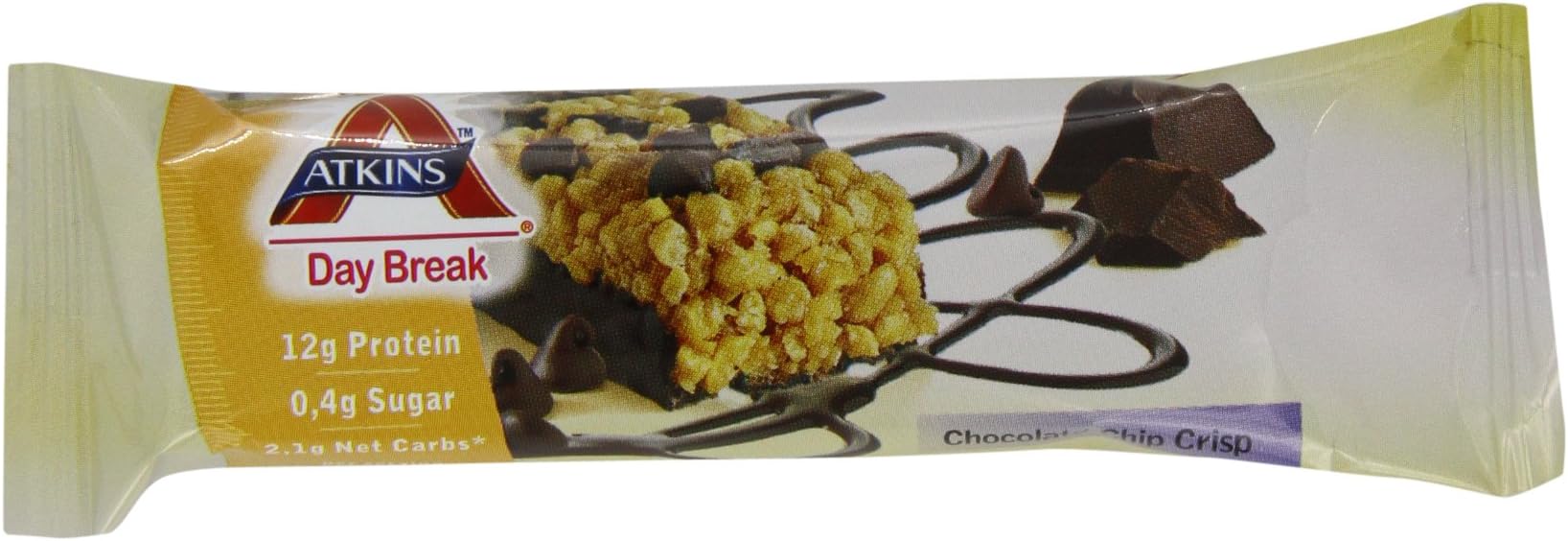 Atkins Day Break Chocolate Chip Crisp Bars Pack of 5 x 37g