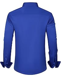J.VER Men's Dress Shirts Solid Long Sleeve Stretch